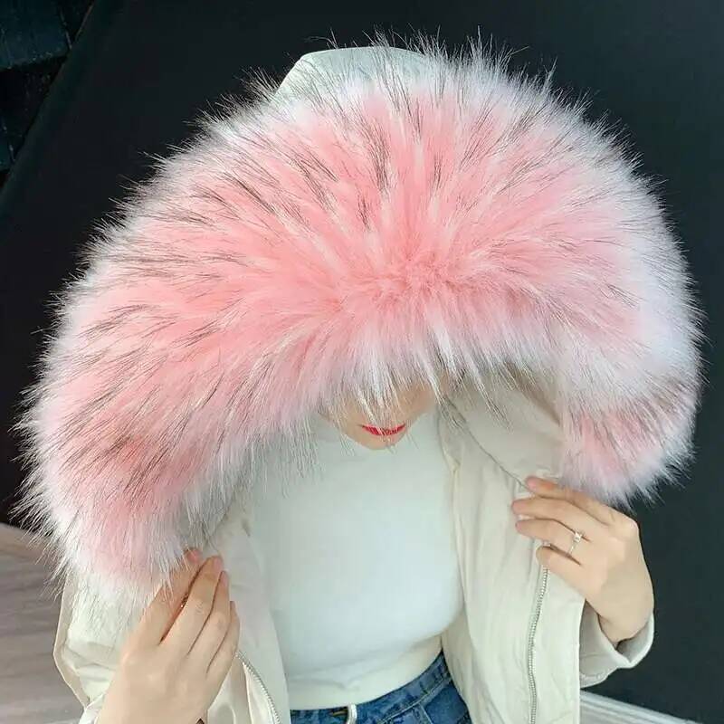 Women'S Fashion Essentials - ที่ถอดออกได้ Faux FUR COLLAR ขนาดใหญ่พิเศษ WARM