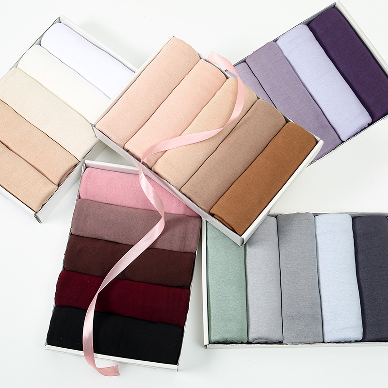Women'S Fashion Headbands - ผ้าคลุมศีรษะแบบฮิญาบ ผ้าเจอร์ซีย์คอตตอนโมดอล พรีเมียม ผ้าคลุมไหล่ยาวสำหรับผู้หญิงมุสลิม ผ้าพันศีรษะแบบเรียบ นุ่ม
