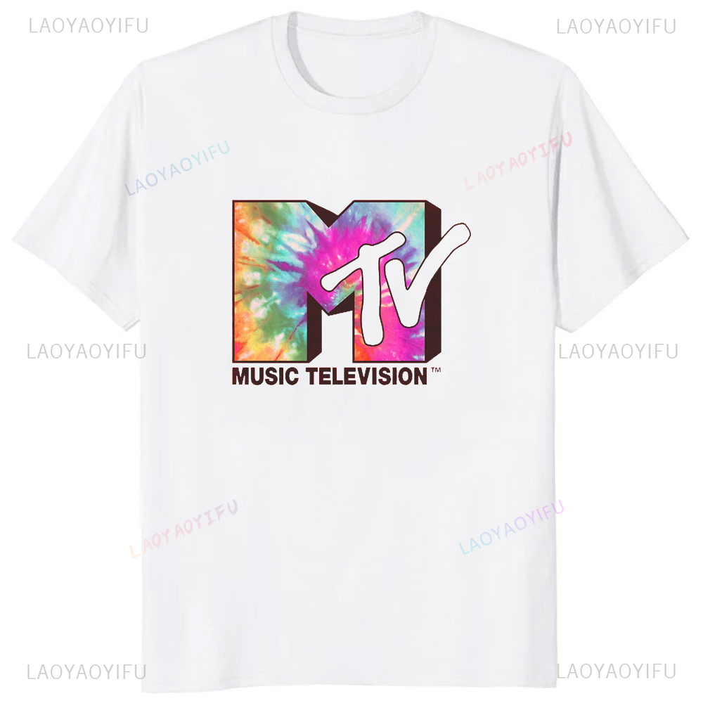 Women Fashion Logo Design - เสื้อยืดพิมพ์ลายกราฟิกสำหรับผู้ชายเสื้อยืดแนวสตรีทเสื้อยืดฮิปสเตอร์ระบายอากาศสำหรับผู้หญิงคลาสสิก MTV ดีไซน์ย้อนยุคออกแบบโลโก้