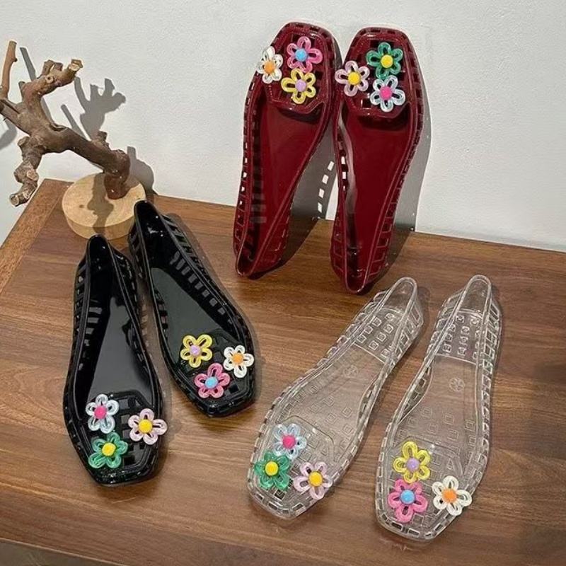 รองเท้าเจลลี่ลายดอกไม้แฮนด์เมด - Women'S Fashion Day บทวิจารณ์และราคา