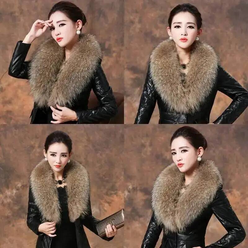 ปกขนแรคคูนธรรมชาติผ้าพันคอขนเฟ - Women'S Fashion Essentials บทวิจารณ์และราคา