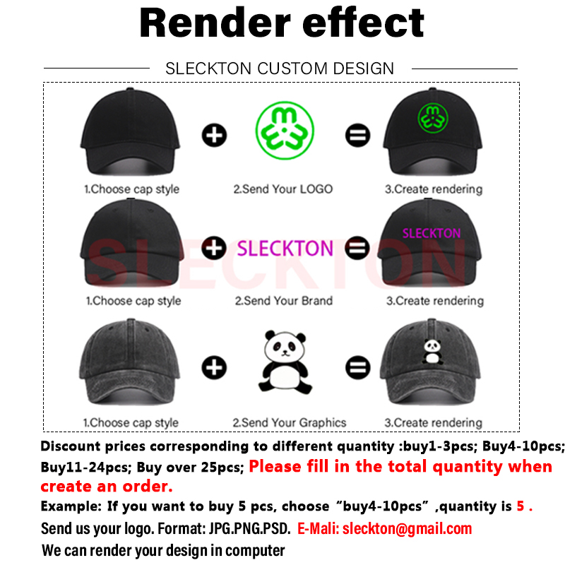 SLECKTON Custom เบสบอลหมวกแฟชั - Women Fashion Logo Design บทวิจารณ์และราคา