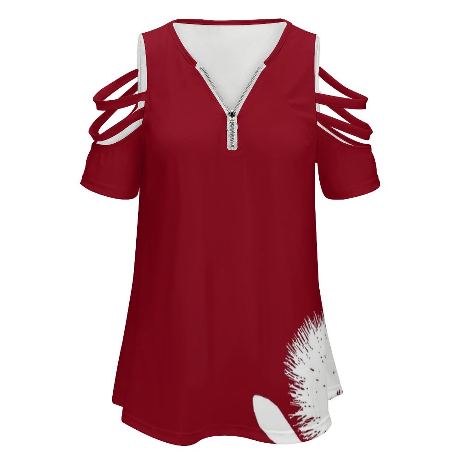 Pohutukawa-สีขาวบนสีแดงผู้หญิง - Women Fashion Nz บทวิจารณ์และราคา