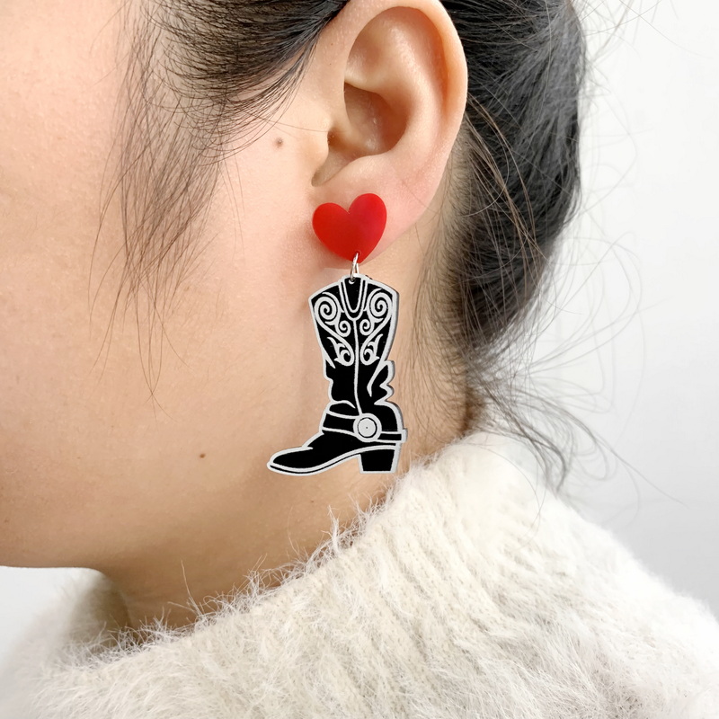 แฟชั่นคาวบอยสีดำรองเท้าสีขาว W - Women'S Fashion Wild West บทวิจารณ์และราคา