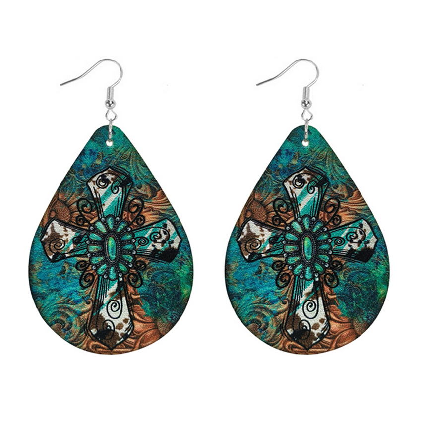 Wild West Teardrop Cross ต่างห - Women'S Fashion Wild West บทวิจารณ์และราคา