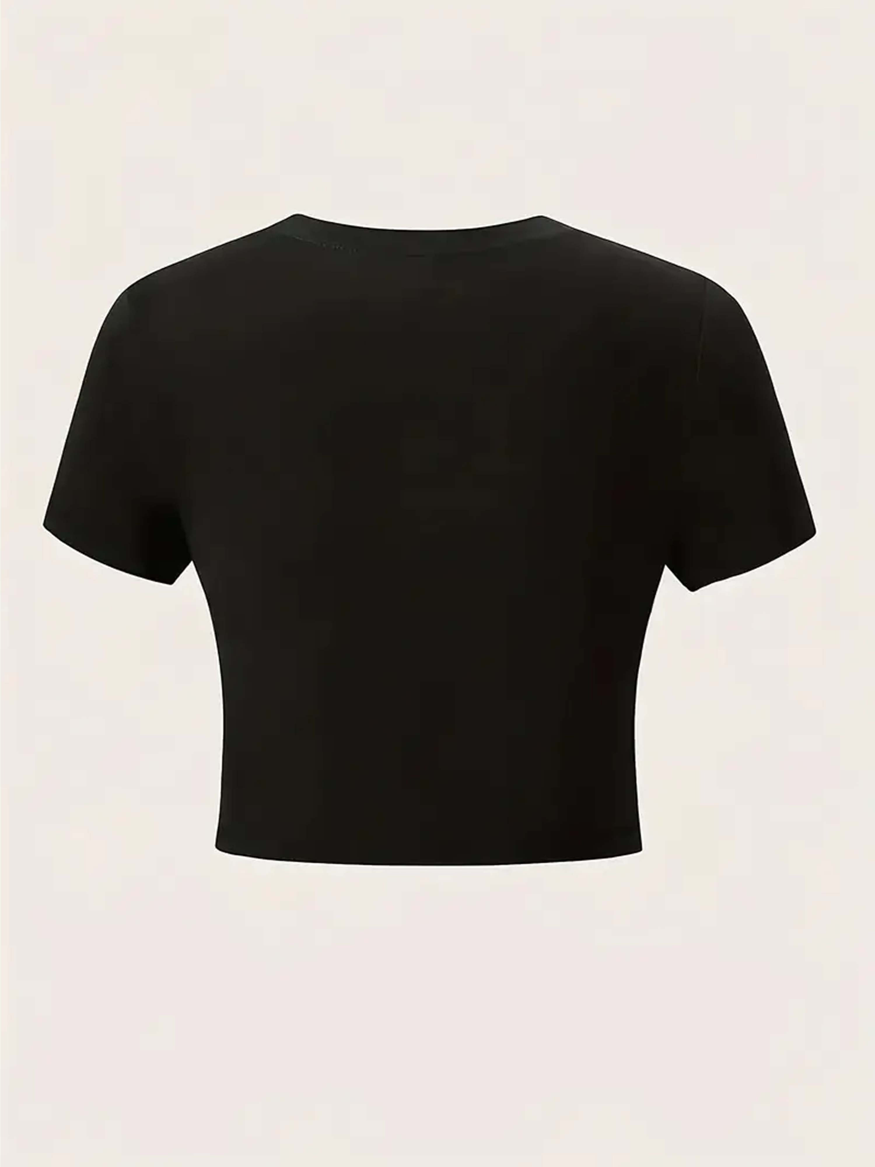 เสื้อครอปพิมพ์ลายกราฟิกสุดอินเ - Women'S Fashion Wild West บทวิจารณ์และราคา