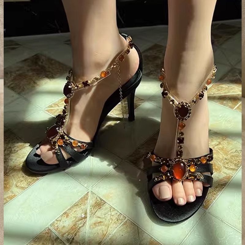 รองเท้าส้นสูงแบบเปิดนิ้วเท้าปร - Women Fashion Hub บทวิจารณ์และราคา