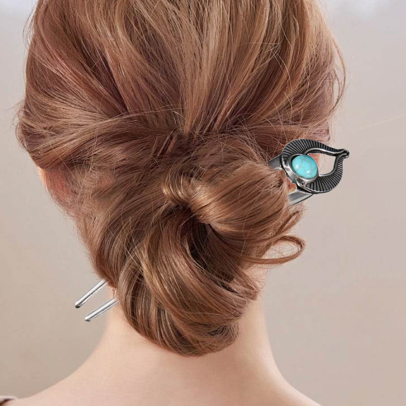 กิ๊บติดผมรูปตัวยูสีฟ้าเทอร์ควอ - Women Fashion Hub บทวิจารณ์และราคา